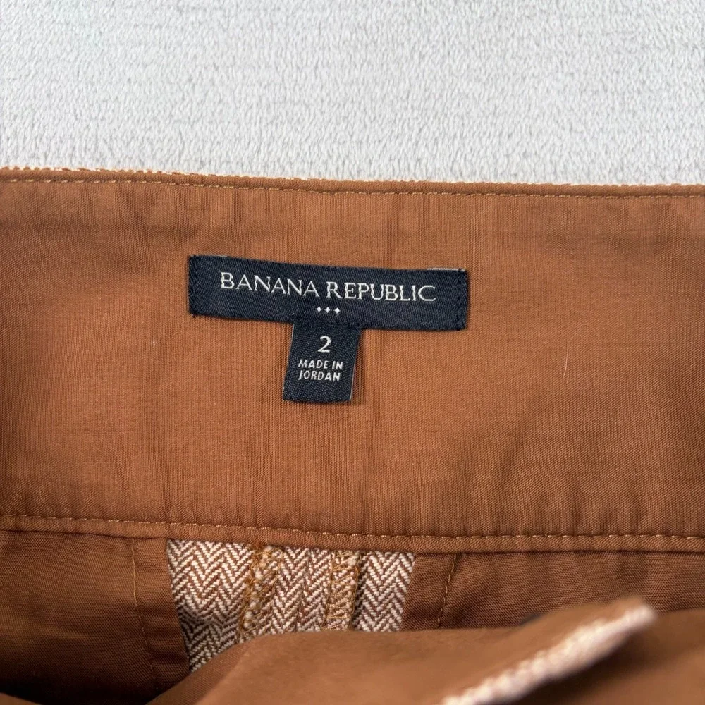 Banana Republic Herringbone Linen-Blend Seafarer Pants in Potters‎ Clay Women 2